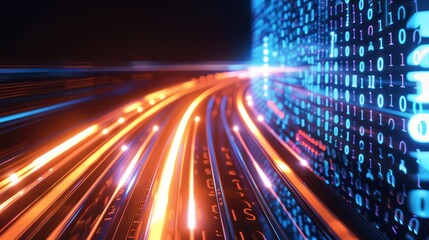 Fototapeta premium Digital Data Highway - Speed of Information
