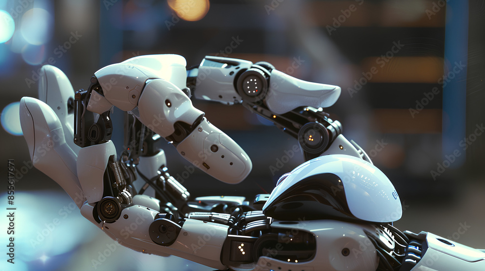 Poster robot with mouse in hand