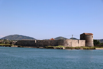 The Venetian fortress on the southern bank of the canal- Butrint, Albania  