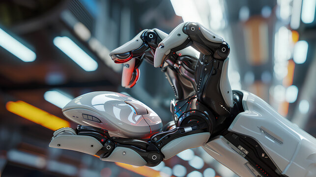 Robot with mouse in hand