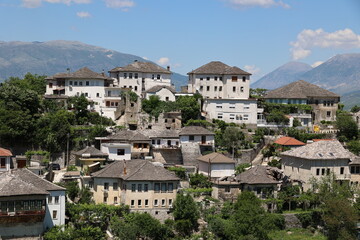 The old town of the Albanian city of Gjirokastra