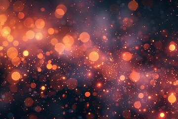 Fototapeta premium Abstract festive background with defocused colorful lights and bokeh effect in shades of orange and purple creating a magical atmosphereBokeh