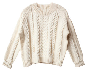 PNG A knit sweater white white background sweatshirt.