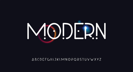 Fototapeta premium Modern modern stylish capital alphabet letter logo design