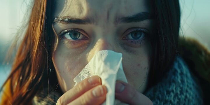 A close-up shot of a person holding a tissue, ideal for use in medical or emotional scenarios