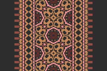 Ethnic pattern vector background. seamless pattern traditional, Design for background, wallpaper, Batik, fabric, carpet, clothing, wrapping, and textile. ethnic pattern Vector illustration.