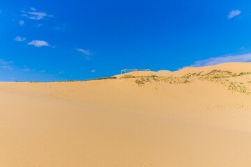 Sarykum is the largest sand dune in Europe in a protected area, as part of the Dagestan Nature Reserve, Russia