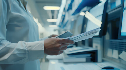 the latest document management technologies in action, featuring smart devices, cloud-based collaboration, and advanced software solutions that enhance organizational productivity