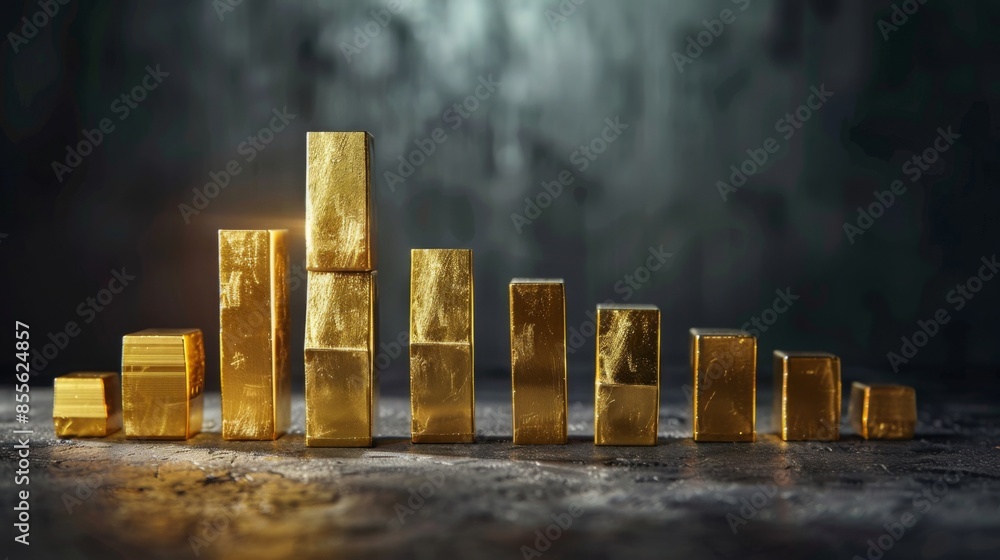 Poster a bar graph illustrating the historical returns on gold investments compared to other asset classes