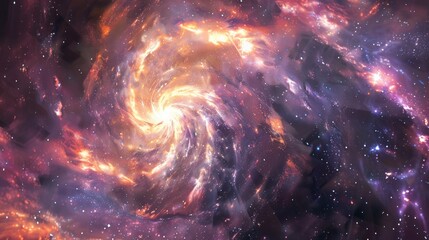 Obraz premium Creative depiction of a star vortex amidst a cosmic galaxy.
