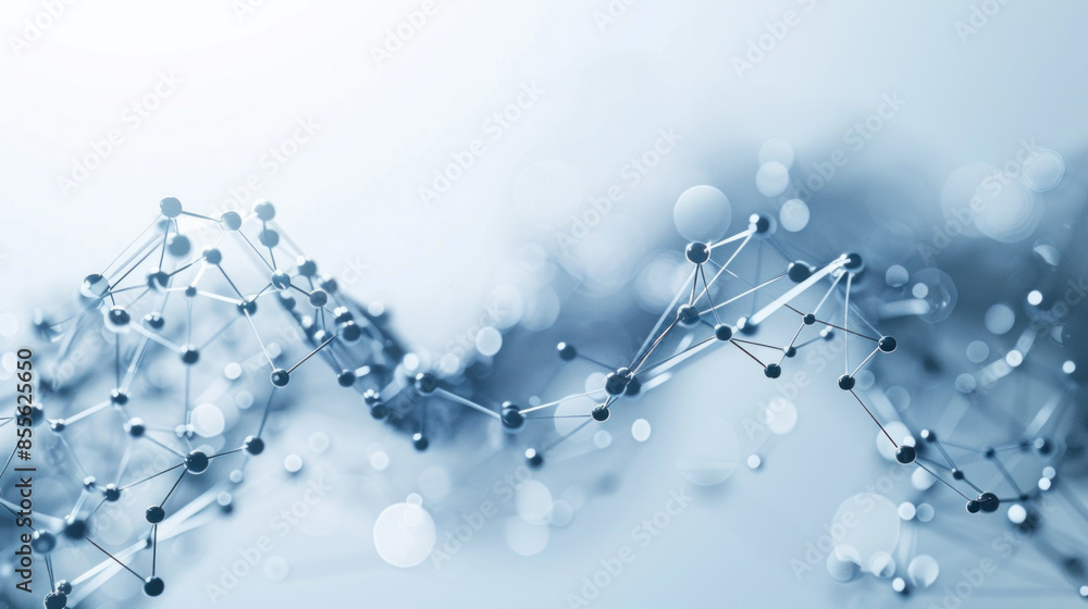 Aufkleber a blue and white image of a network of dots. the image is abstract and has a sense of movement