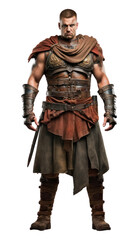 Obraz premium PNG Warrior adult white background architecture.