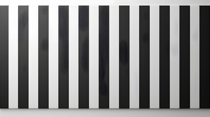 Classic Black and White Striped Frame Isolated on Clean Background