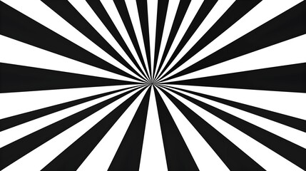 Classic Black and White Striped Frame Isolated on White Background