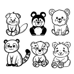cute animal svg, farm animal svg, Animal clipart, Animal Svg, Doodle Svg, Safari animal svg, Animal Doodle Svg, Line Art Svg, Animal Face Svg, Jungle Animal Svg, Animal Head Svg, Woodland Animals Svg,