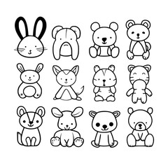 cute animal svg, farm animal svg, Animal clipart, Animal Svg, Doodle Svg, Safari animal svg, Animal Doodle Svg, Line Art Svg, Animal Face Svg, Jungle Animal Svg, Animal Head Svg, Woodland Animals Svg,