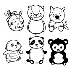 cute animal svg, farm animal svg, Animal clipart, Animal Svg, Doodle Svg, Safari animal svg, Animal Doodle Svg, Line Art Svg, Animal Face Svg, Jungle Animal Svg, Animal Head Svg, Woodland Animals Svg,