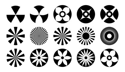 The circular shape is a dark silhouette with a pattern.