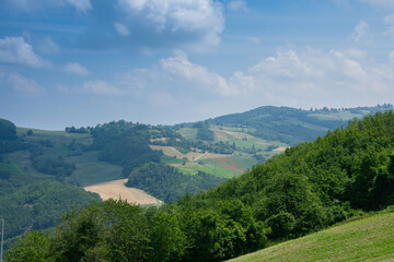 Landscape of the Emilia-Romagna region near the city of Parma in Italy