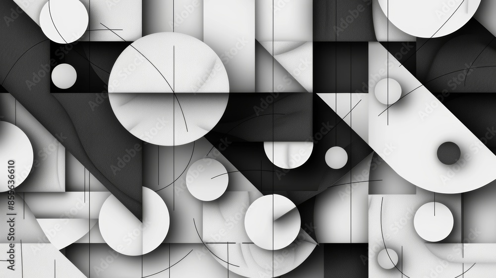 Aufkleber minimalist line art with clean, continuous lines forming abstract shapes and patterns on a plain bac