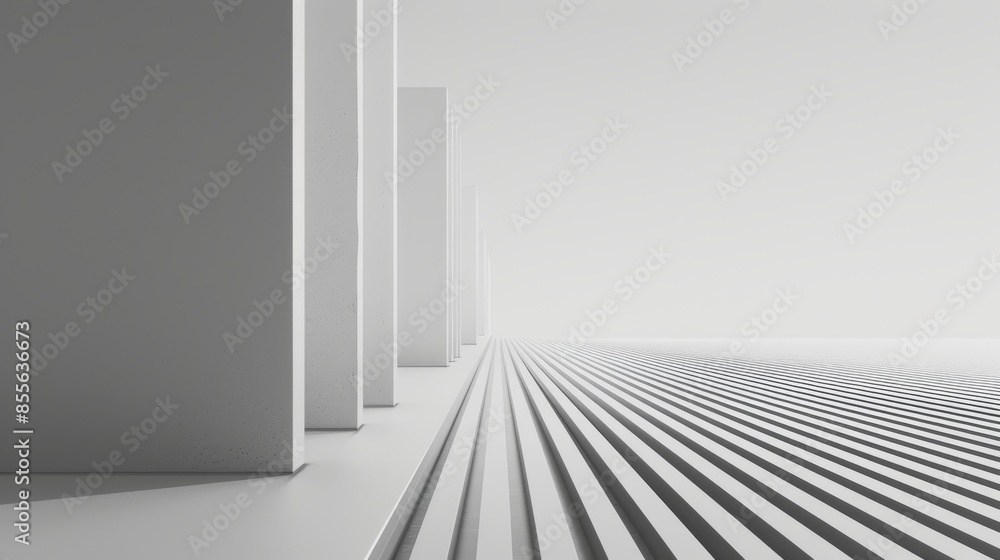 Aufkleber minimalist line art with clean, continuous lines forming abstract shapes and patterns on a plain bac