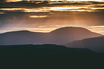 sunset in the mountains