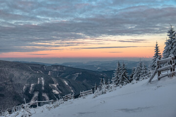 winter landscape with snow covered trees