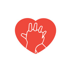 heart cpr medical icon vector design