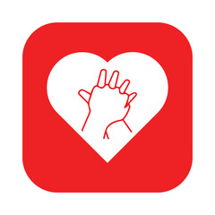 heart cpr medical icon vector design