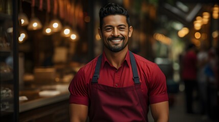 Fototapeta premium Relax and Enjoy Coffee with Our Friendly Waiter