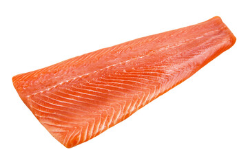 Filet of Salmon trout isolated on white background