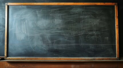 Empty blackboard in a classroom setting for education and school presentations
