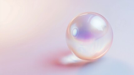 Shimmering pearl like wine droplet against a white backdrop