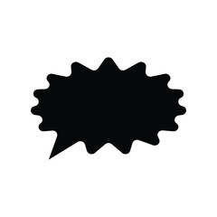 empty scream speech bubble / burst with white background line art vector icon for comic apps and websites