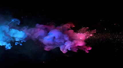 Obraz premium Abstract Ink Swirls with Glitter