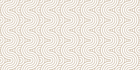 	
Vector Overlapping Pattern Minimal diamond geometric wave spiral and abstract circle wave line. brown and wood color seamless tile geometric create retro square line backdrop pattern background.