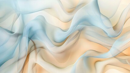 Obraz premium Abstract background with blurred shapes in light blue and beige colors,