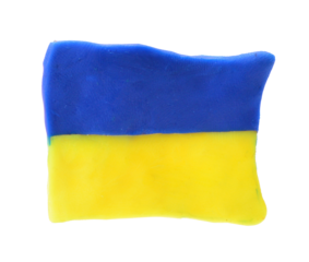 Ukraine flag isolated on white