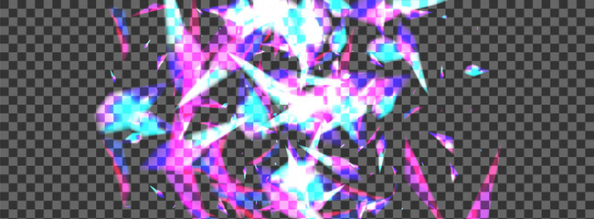 Pink Twinkle Background Transparent Vector. Confetti Luster Wallpaper. Bright Dreamy Card. Glow Concept. Bokeh Explosion Design.