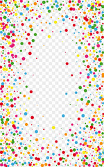 Colorful Element Background Transparent Vector. Round Fiesta Illustration. Rainbow Parade. Multicolored Circle Prize. Geometric Graphic Card.
