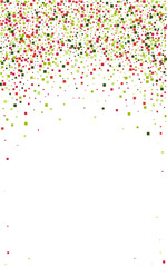 Colorful Confetti Background White Vector. Geometric Geometric Design. Rainbow Decor. Bright Dot Carnaval. Element Celebrate Frame.