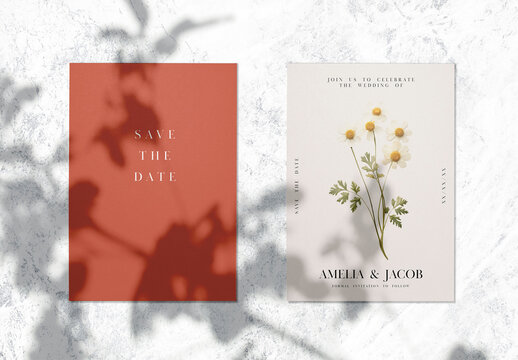 Save The Date Poster Mockup