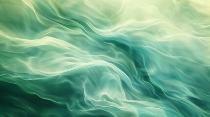 Obraz premium Aqua and turquoise gradients blend in an abstract wallpaper with fluid blurs, rippling patterns, and soft, diffused lighting for a tranquil setting.