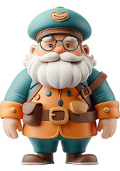 [Transparent Background PNG]3D Illustration of a Friendly Postman