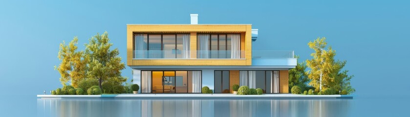 Blueprint of a Modern House A Building Project Plan Designed with Precision