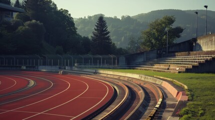 Running track illustration generated by ai