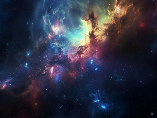 Obraz premium Interstellar Medium Composition Showcased in Vibrant Wallpaper for Cosmic Education