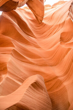 Orange Rocks under ground in antelope canyon