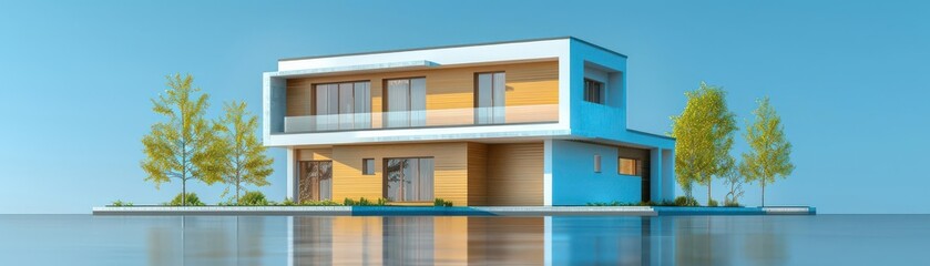 Blueprint of a Modern House A Building Project Plan Designed with Precision