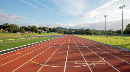 Running track illustration generated by ai